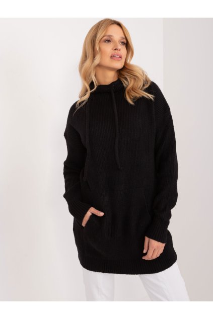 Dámsky sveter farba Čierna kód BA-SW-0593.22 (Farba Čierna, Veľkosť ONE SIZE)