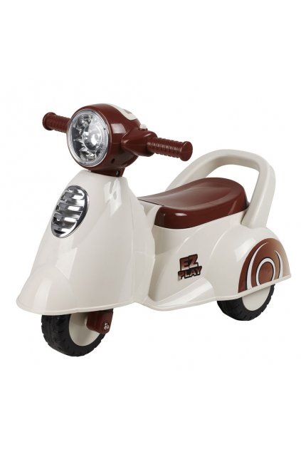 Detské odrážadlo motorka so zvukom Baby Mix Scooter biele