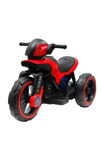 Detská elektrická motorka Baby Mix POLICE červená
