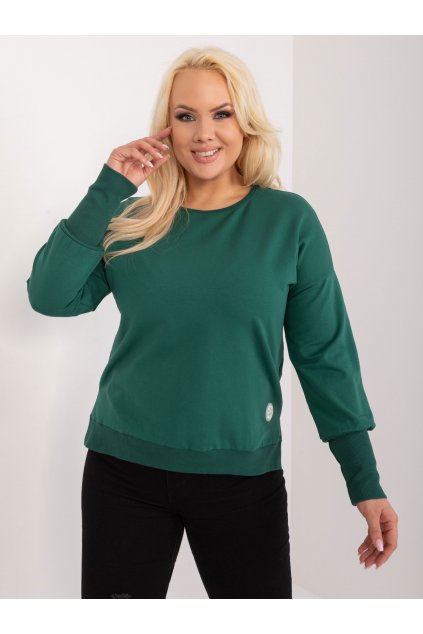 Dámska blúzka plus size tmavo-zelená RV-BZ-9144.37