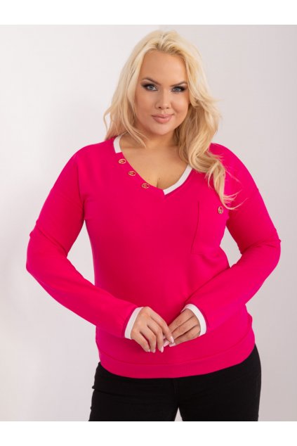 Dámska blúzka plus size fuksiovo-ružová RV-BZ-9242.52