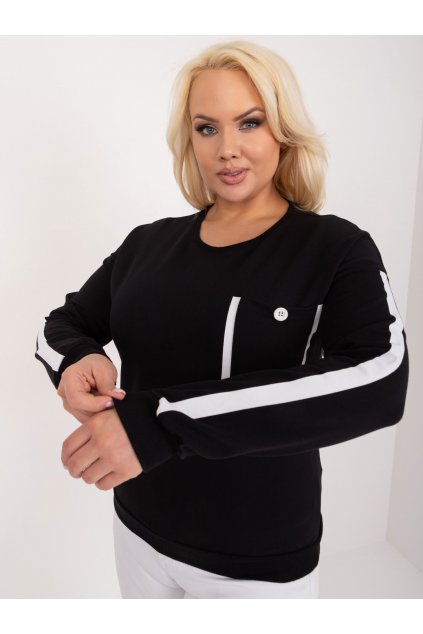 Dámska blúzka plus size čierna RV-BZ-9329.57