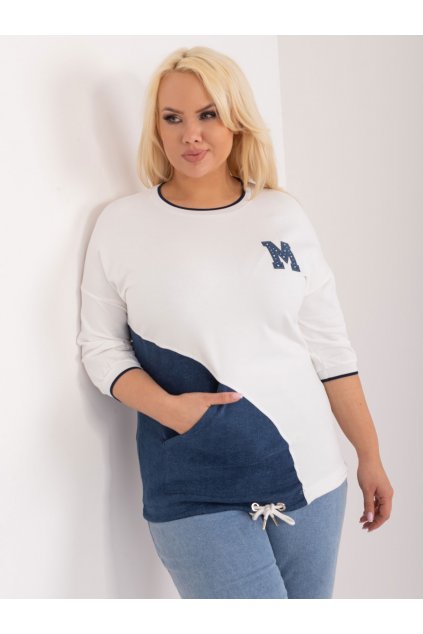 Dámska blúzka plus size okrová RV-BZ-9398.20