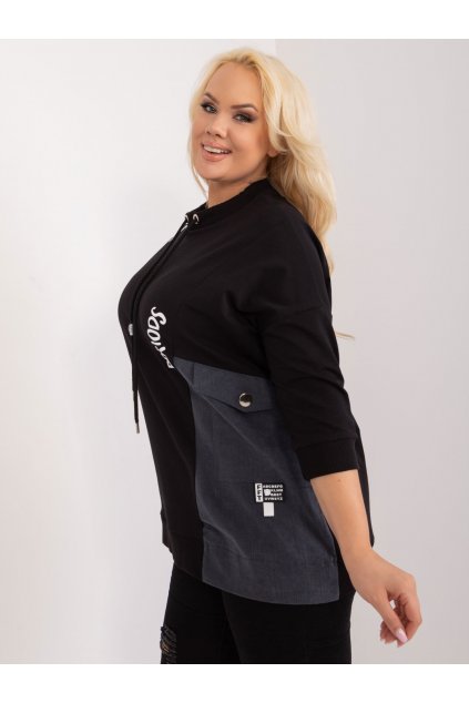 Dámska blúzka plus size čierna RV-BZ-9399.18