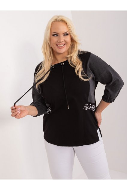 Dámska blúzka plus size čierna RV-BZ-9401.24