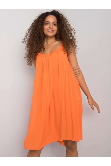 Dámske pomarančove šaty na bežný deň kód produktu 15- TemU - 1-TW-SK-BI-81541.31