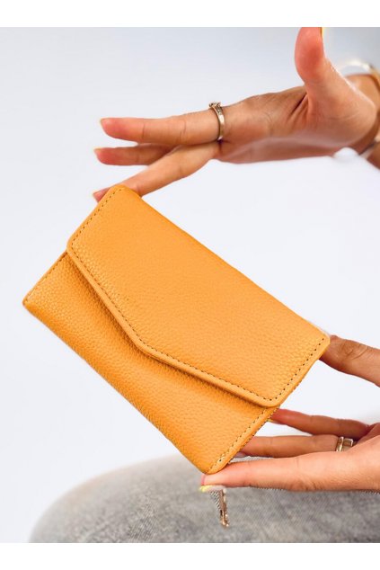 Dámska žltá peňaženka z eko kože kód PN- AAA -10-PF-MD-10048