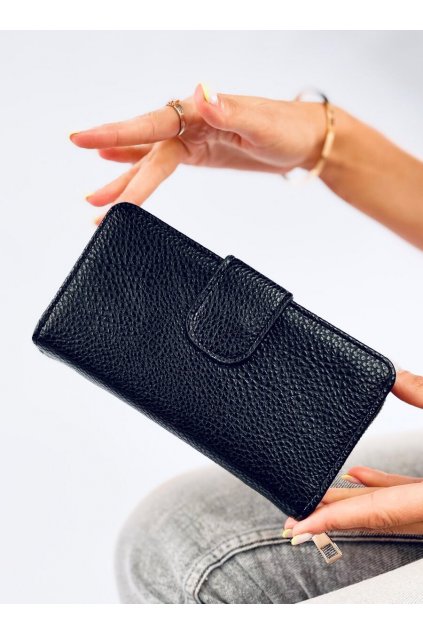 Dámska čierna peňaženka z eko kože kód PN- AAA -10-PF-MD-10050