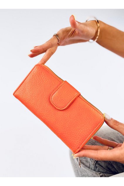 Dámska oranžová peňaženka z eko kože kód PN- AAA -10-PF-MD-10050