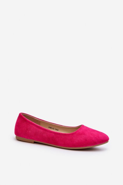 Dámske balerínky  ružové kód obuvi 24BL02-7640 FUSHIA