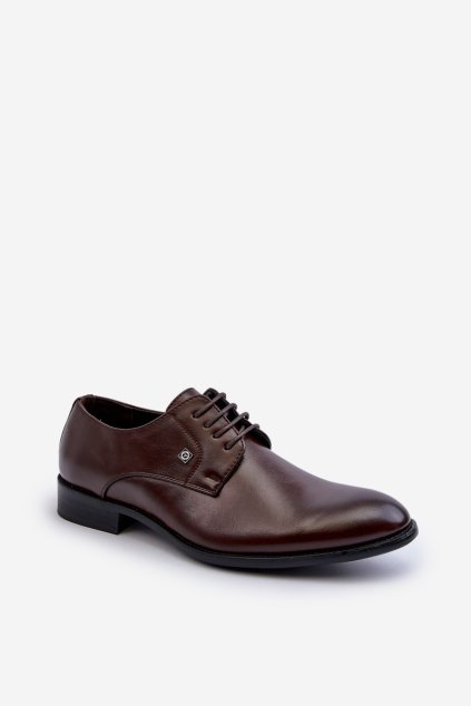 Mužské elegantní polobotky hnědé Jenavee (Veľkosť 43)