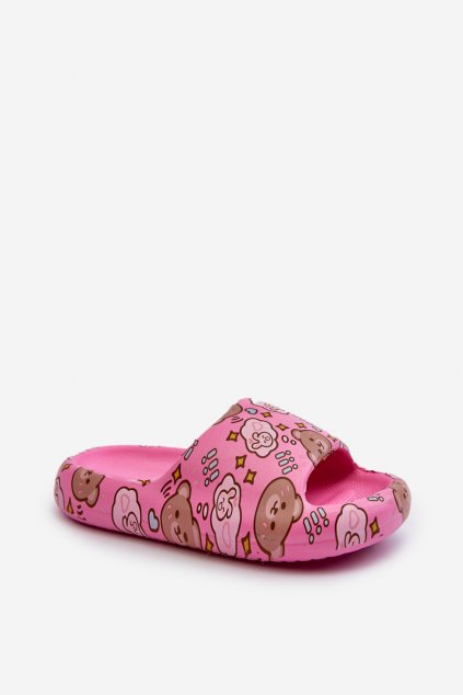 Detské šľapky  ružové kód obuvi M375 FUSHIA