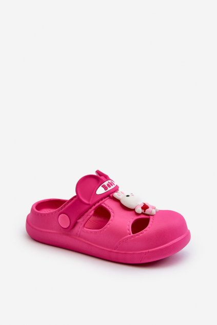 Detské šľapky  ružové kód obuvi M385 ROSE