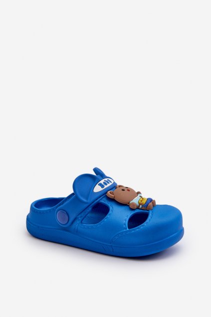 Detské šľapky  tmavo modré kód obuvi M385 BLUE