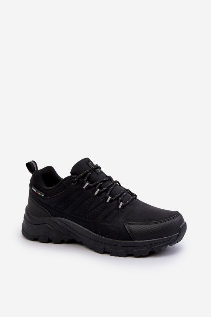 Pánske topánky na zimu  čierne kód obuvi 24MN38-6926 BLACK