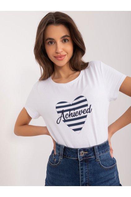 Dámske s podtlačou farba bielo-modrá kód RV-TS-9667.19