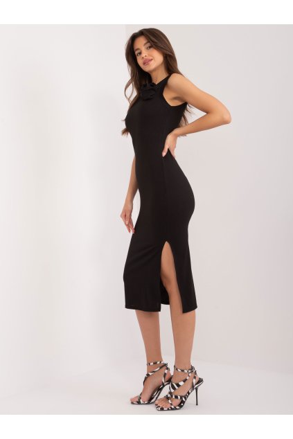 Dámske čierne šaty letne kód produktu DHJ-SK-17732.34 (Farba Čierna, Veľkosť ONE SIZE)