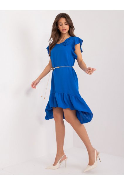 Dámske kobaltovo-modre šaty s volánom kód produktu 15- TemU - 1-DHJ-SK-8921.98