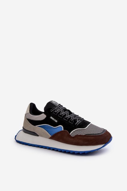 Pánské tenisky big star nn174322 memory foam system hnedo-čierne / (Veľkosť 41)