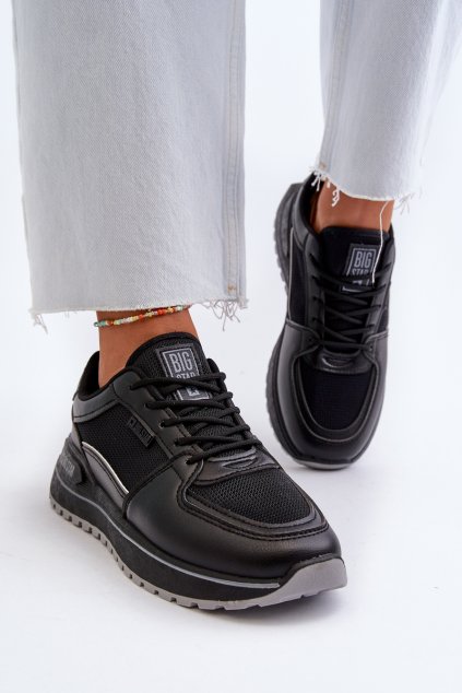 Dámske čierne tenisky na nízkom podpätku z textilu kód obuvi TE- CCC -01-NN274A090 : Naše topky dnes