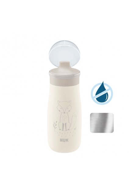 Detská fľaša NUK Mini-Me Sip nerez 300 ml (9+ m.) beige