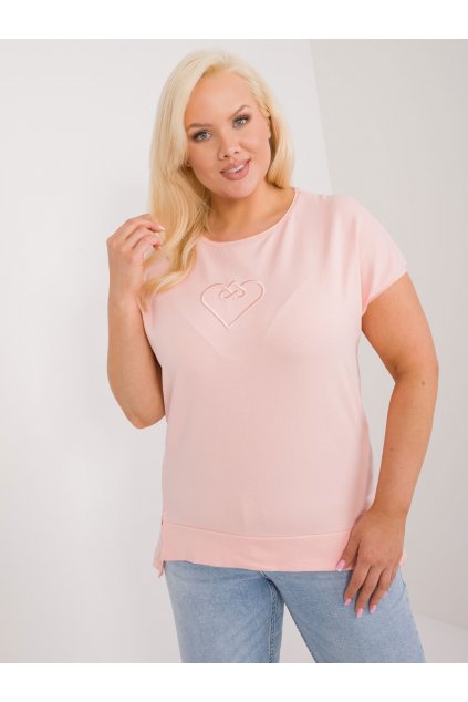 Dámska blúzka plus size broskyňová FA-BZ-9173.29X