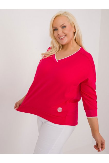 Dámska blúzka plus size červená RV-BZ-9343.33