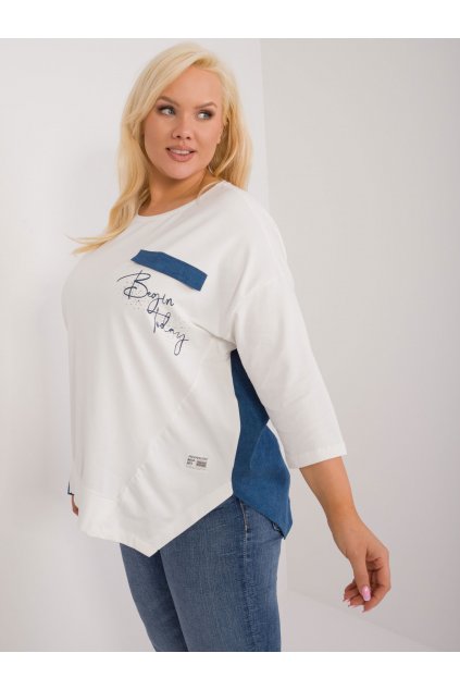 Dámska blúzka plus size okrová RV-BZ-9409.42