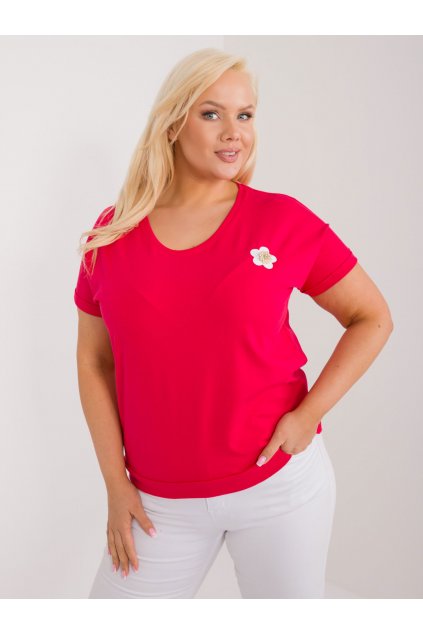 Dámska blúzka plus size červená RV-BZ-9609.88