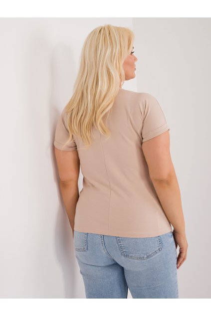 Dámske plus size farba béžová kód RV-TS-9475.60