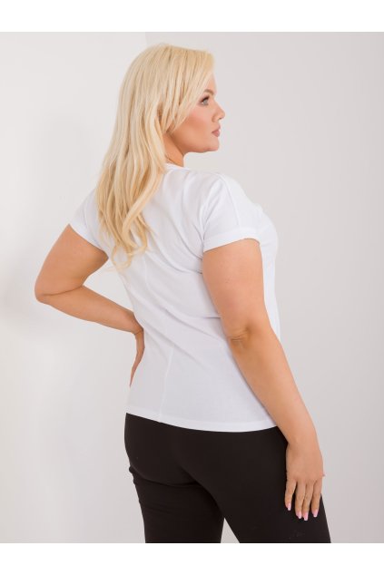 Dámske plus size farba biela kód RV-TS-9475.60