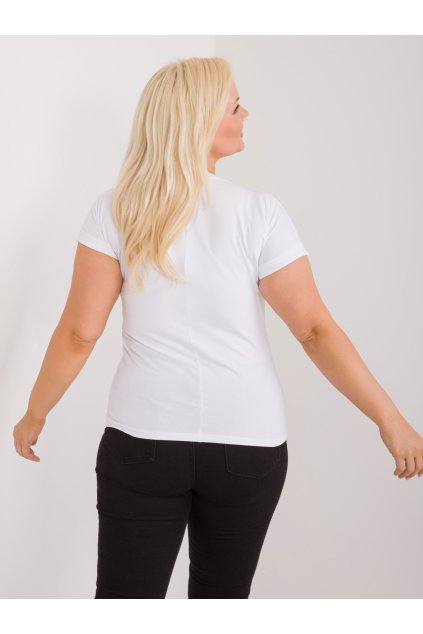 Dámske plus size biela RV-TS-9476.25