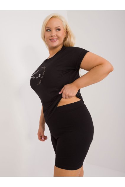 Dámske plus size čierna RV-TS-9476.25