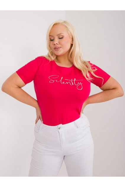 Dámske tričko plus size červená RV-TS-9480.85