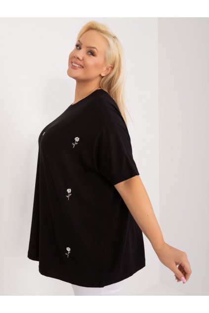 Dámska blúzka plus size čierna FA-BZ-9300.27X