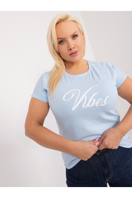 Dámske plus size farba svetlo-modrá kód RV-TS-9475.60