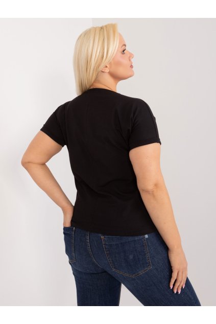 Dámske plus size čierna RV-TS-9478.60