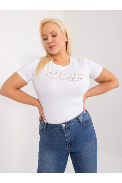 Dámske plus size farba biela kód RV-TS-9480.85