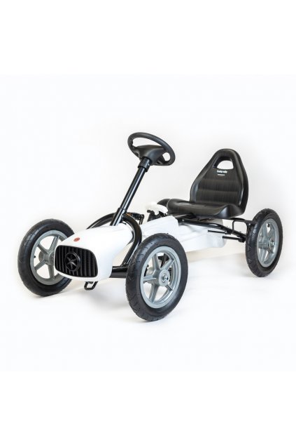 Detská šliapacia motokára Go-kart Baby Mix Buggy biela