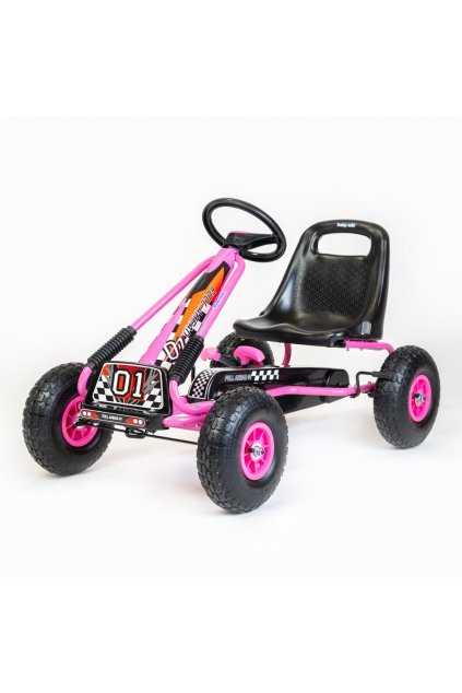 Detská šliapacia motokára Go-kart Baby Mix Razor ružová