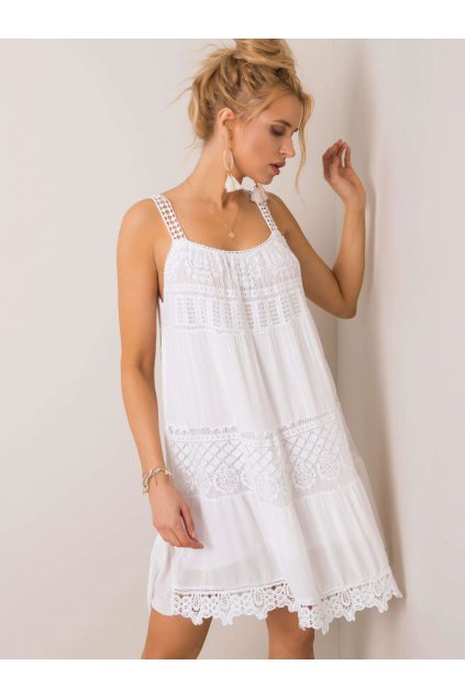 Dámske biele šaty na bežný deň kód produktu 15- TemU - 1-TW-SK-BI-81593.28
