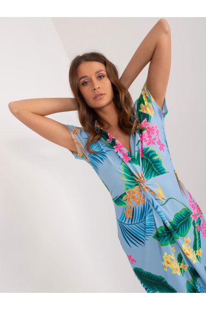 Dámske svetlo-modre s podtlačeným vzorom kód produktu 15- TemU - 1-DHJ-SK-17302K-1.69 (Farba Svetlo-modrá, Veľkosť ONE SIZE)