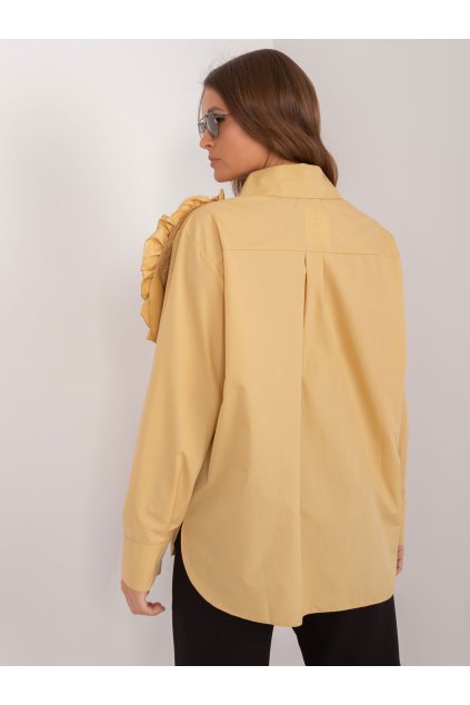 Dámske Košeľa farba Tmavo-žltá kód LK-KS-509612.28