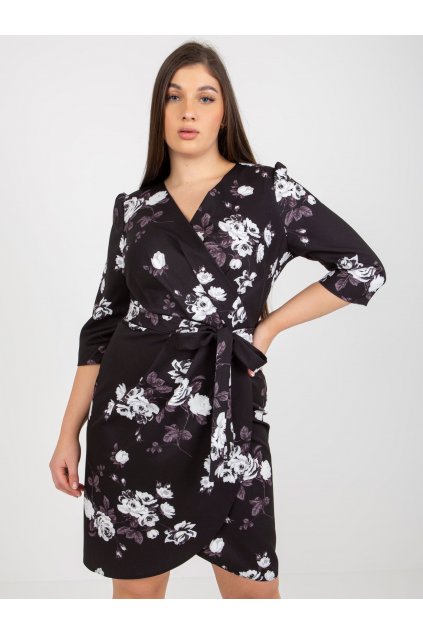 Dámske čierne šaty plus size kód produktu 15- TemU - 1-LK-SK-508564.10P