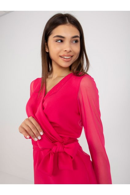 Dámske tmavo-ružové šaty spoločenské kokteilové NU-SK-1678.84P