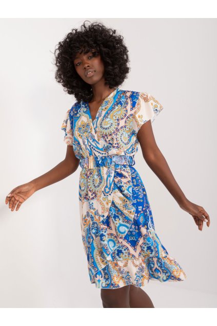 Dámske modre šaty letne kód produktu DHJ-SK-17259.57 (Farba Modrá, Veľkosť ONE SIZE)