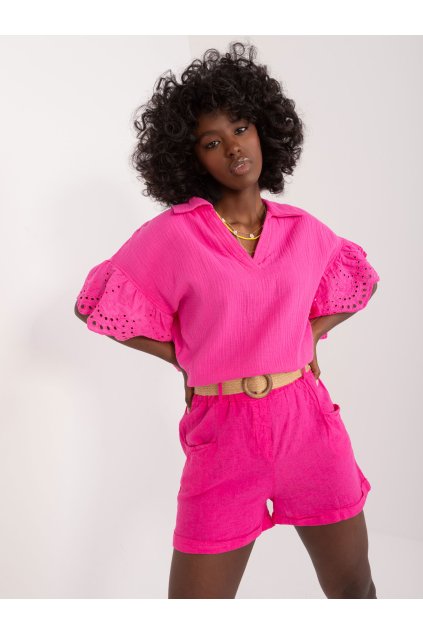 Dámske Šortky farba Fuksiovo-ružová kód DHJ-SN-2598.28X