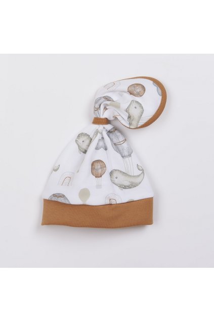 Dojčenská bavlnená čiapočka-šatka  Miki