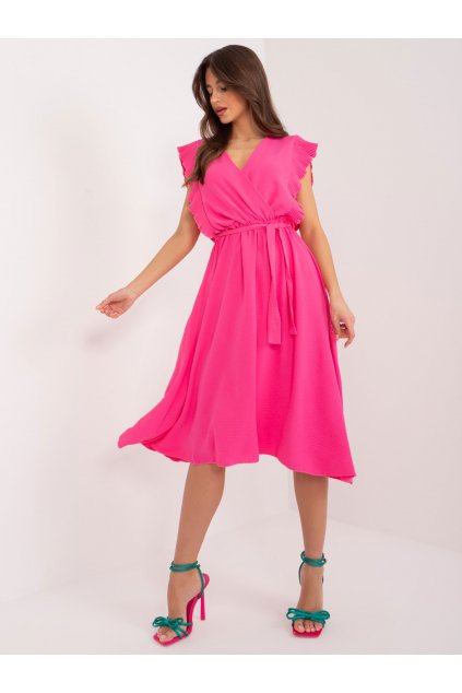 Dámske tmavo-ružove šaty na bežný deň kód produktu 15- TemU - 1-MI-SK-3088.93