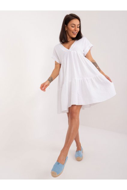Dámske biele šaty na bežný deň kód produktu 15- TemU - 1-DHJ-SK-6873.68